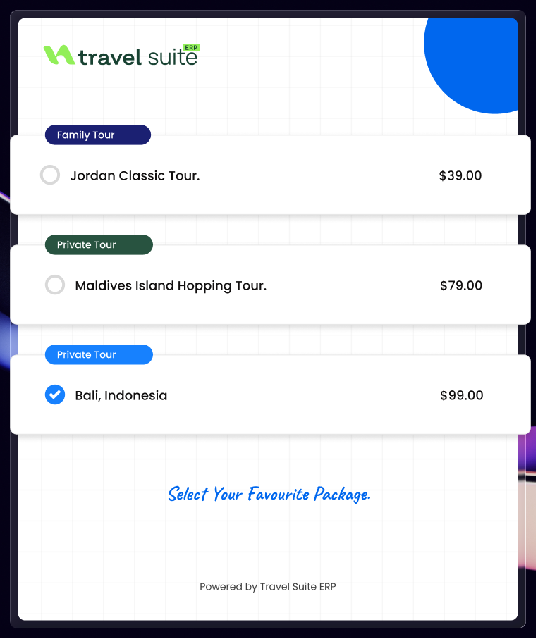Every Tour, One Tour Management Software